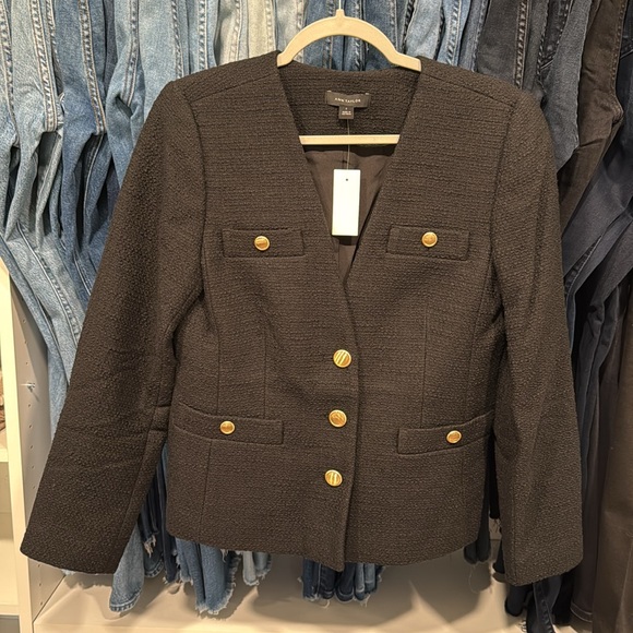 Ann Taylor Tweed Fitted V-Neck Jacket - Picture 7 of 11